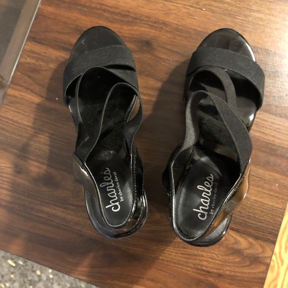 Charles David Black Wedges Size 6 - Picture 4 of 4